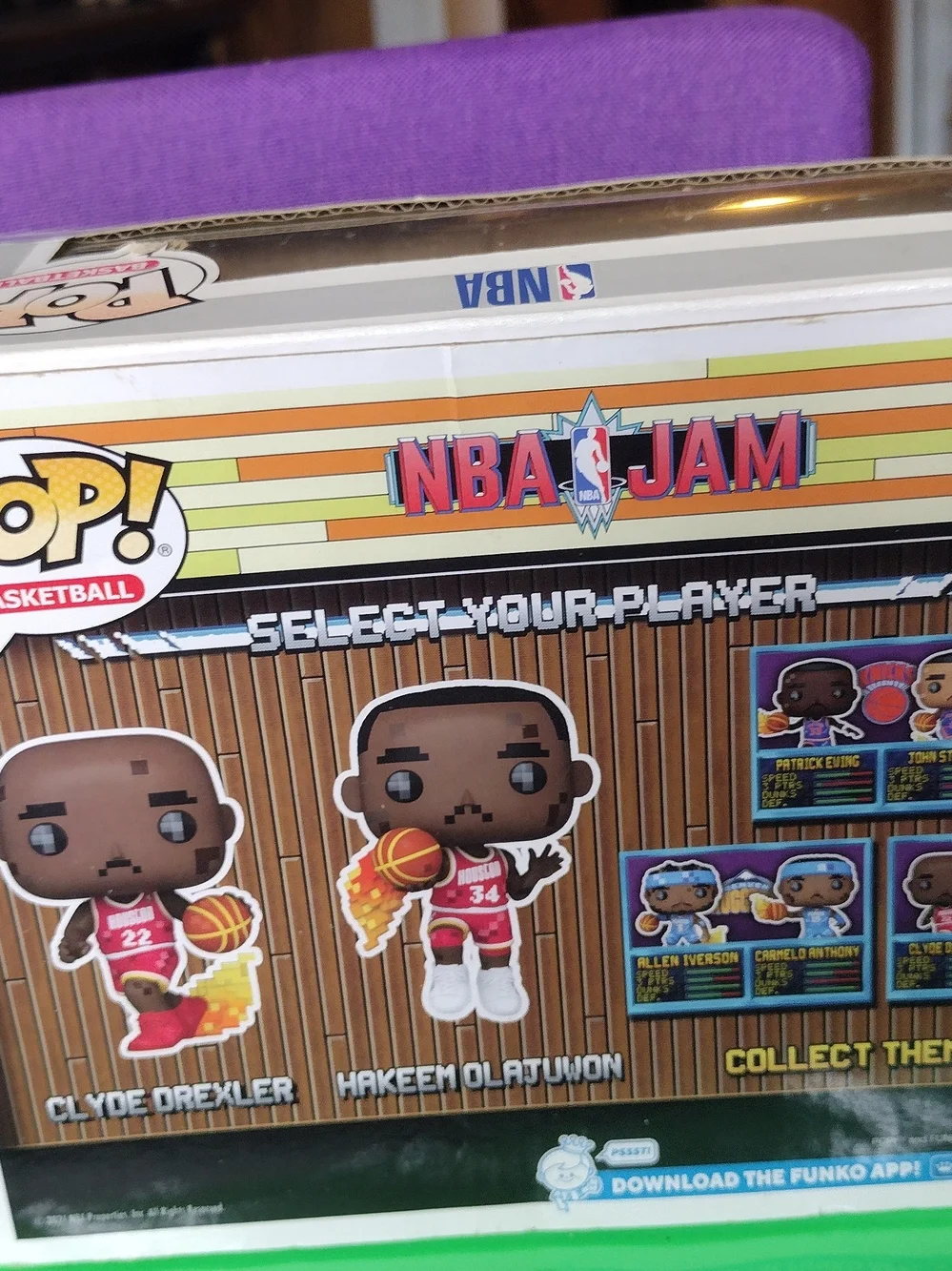 pop NBA Jam Clyde Drexler & Hakeem Olajuwon Vinyl Figures - Red